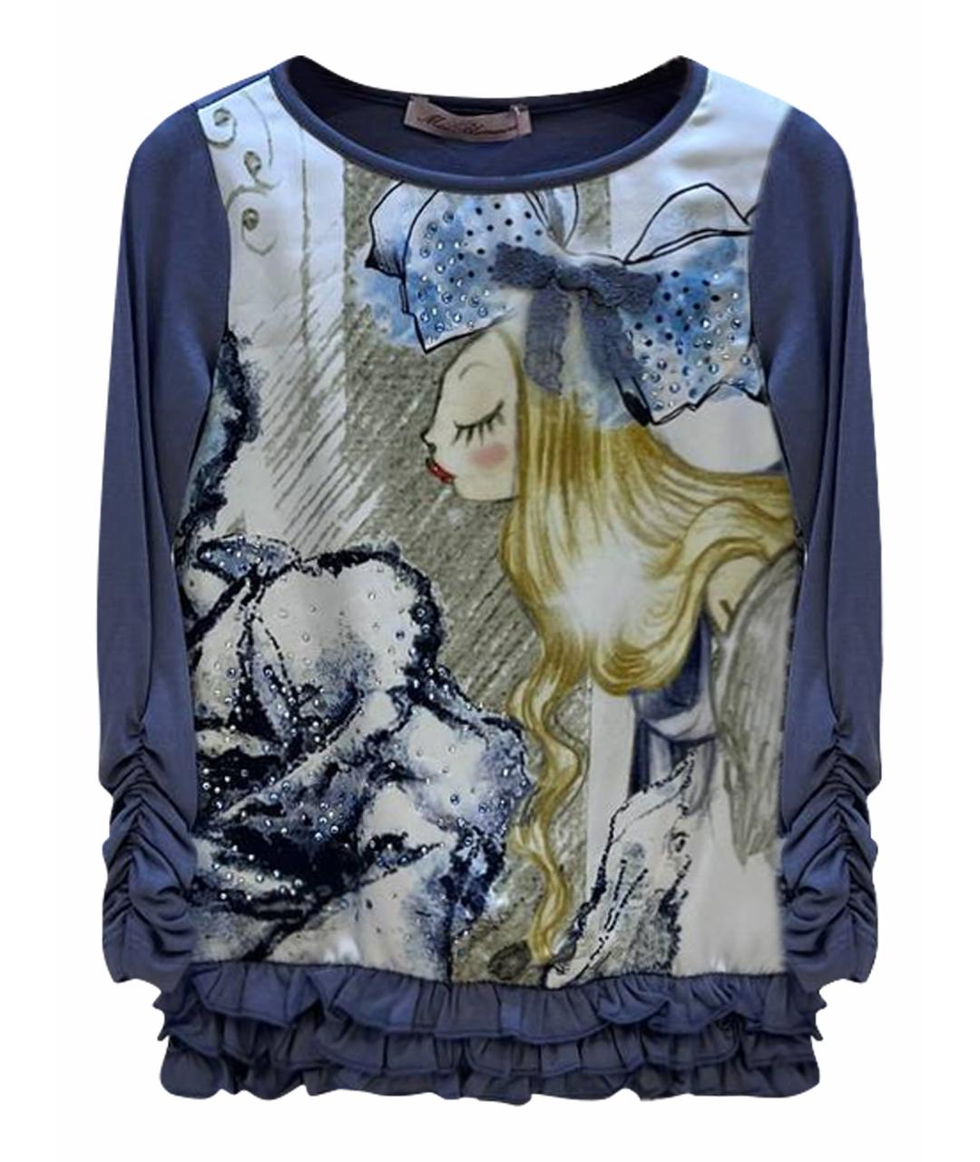 MISS BLUMARINE Мульти хлопковый детская футболка / топ, фото 1