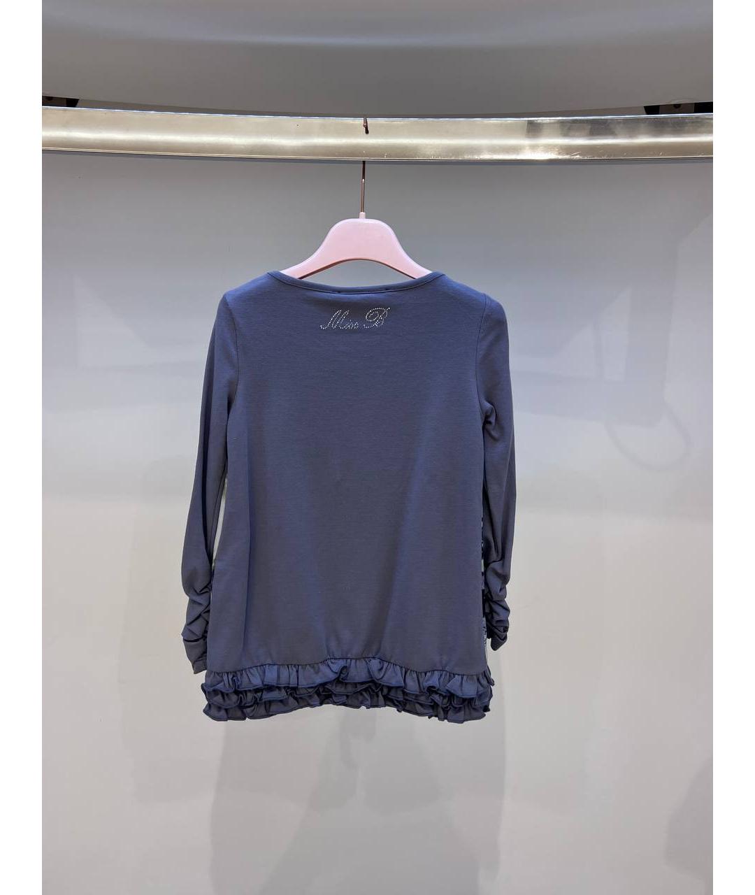 MISS BLUMARINE Мульти хлопковый детская футболка / топ, фото 3