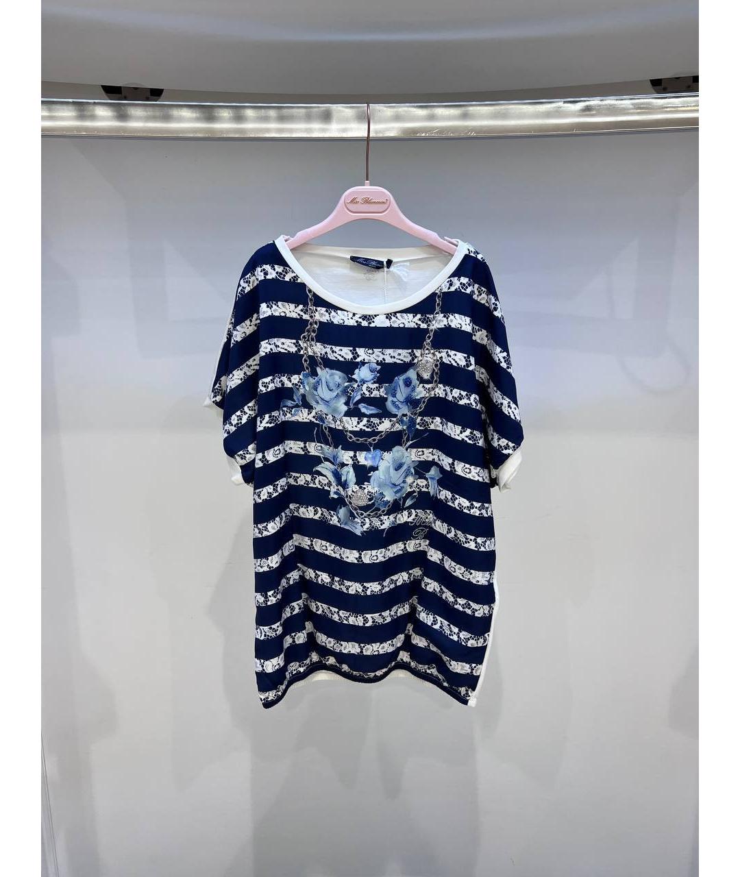 MISS BLUMARINE Мульти хлопковый детская футболка / топ, фото 4