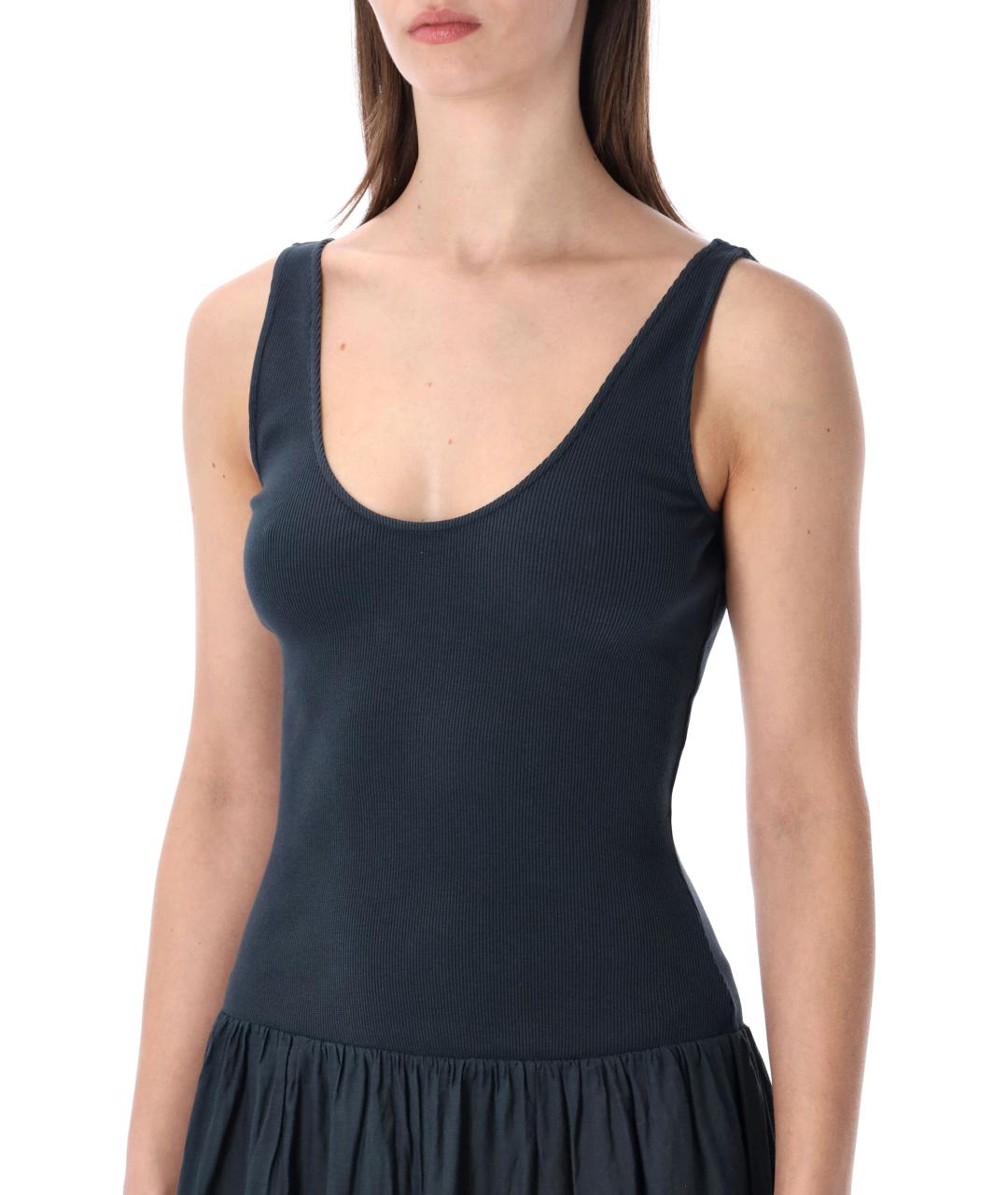 SESSUN Серое хлопковое повседневное платье, фото 3