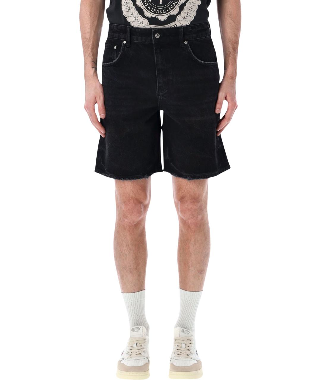 REPRESENT Черные хлопковые шорты, фото 1