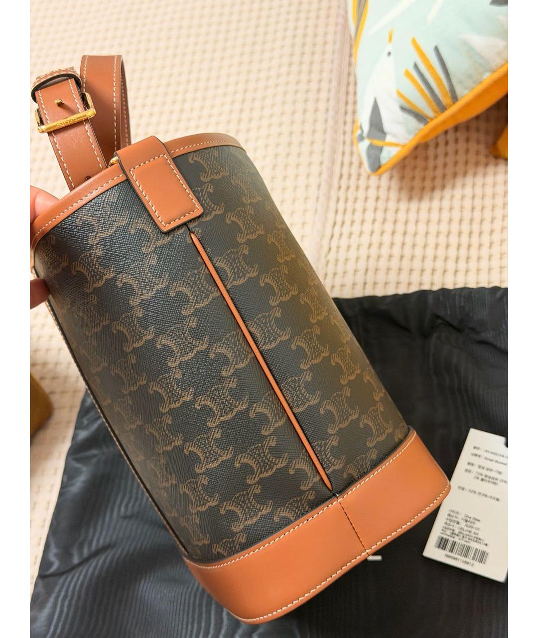 CELINE Коричневая сумка через плечо, фото 5