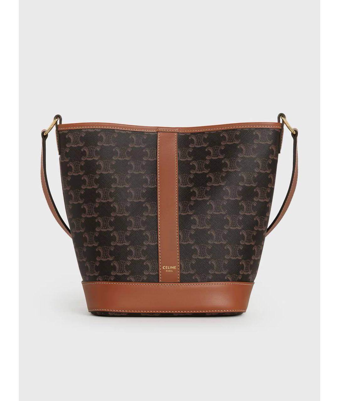 CELINE Коричневая сумка через плечо, фото 9