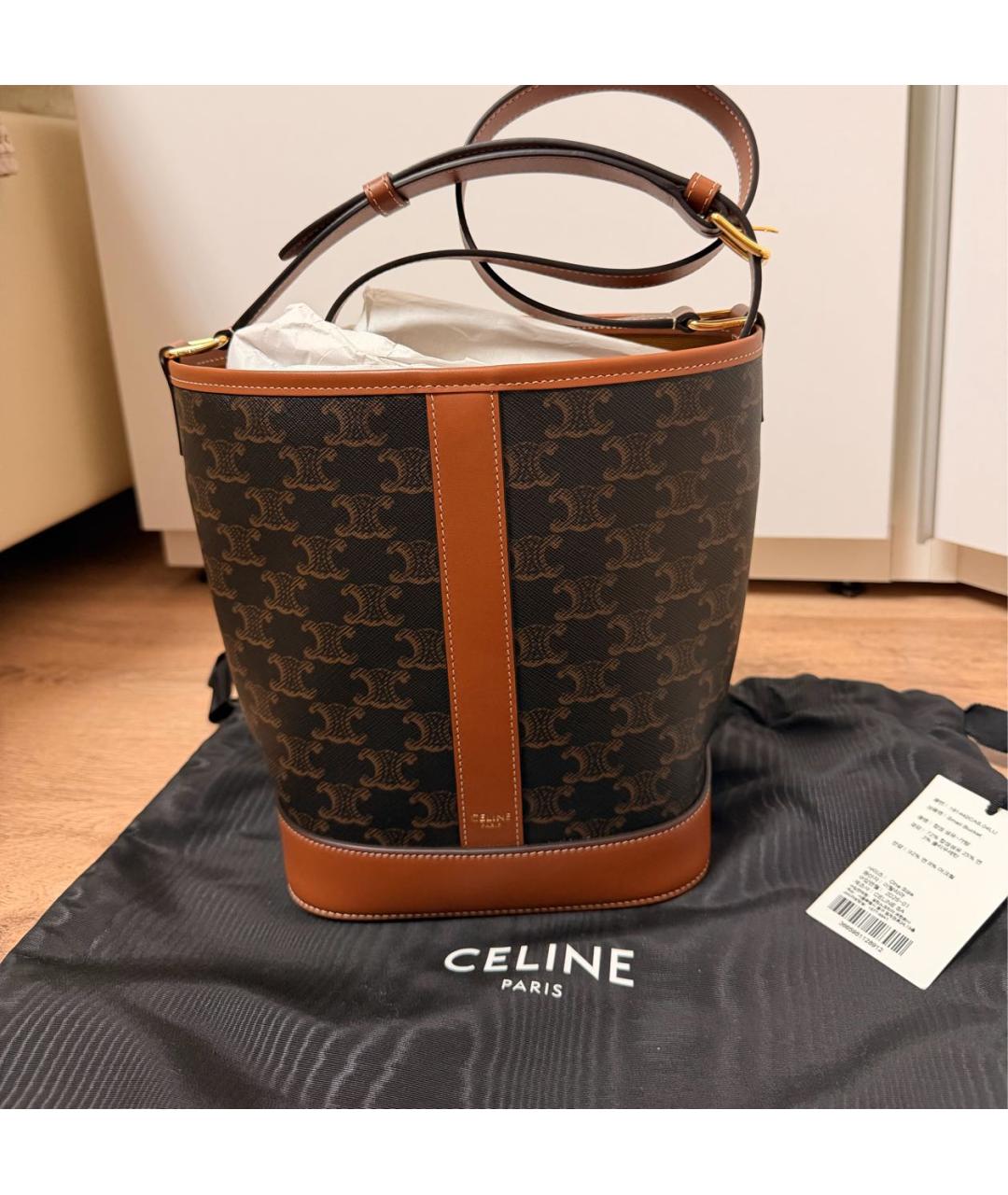 CELINE Коричневая сумка через плечо, фото 2