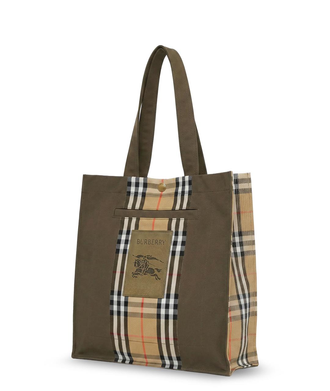 BURBERRY Мульти тканевая сумка тоут, фото 3