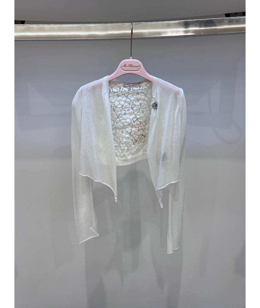 MISS BLUMARINE Белый вискозный жакет / жилет, фото 4