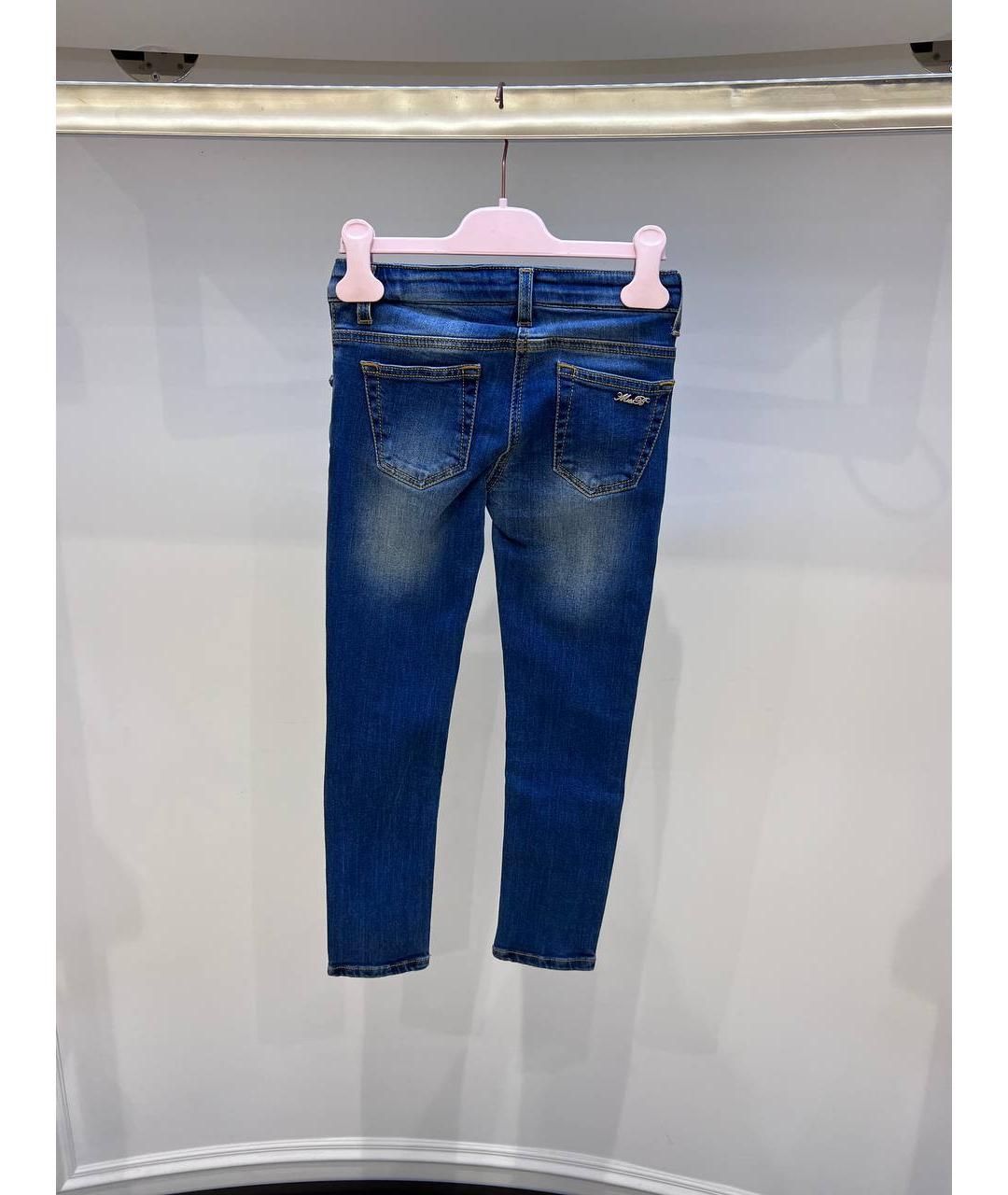 MISS BLUMARINE Синие деним детские джинсы, фото 3