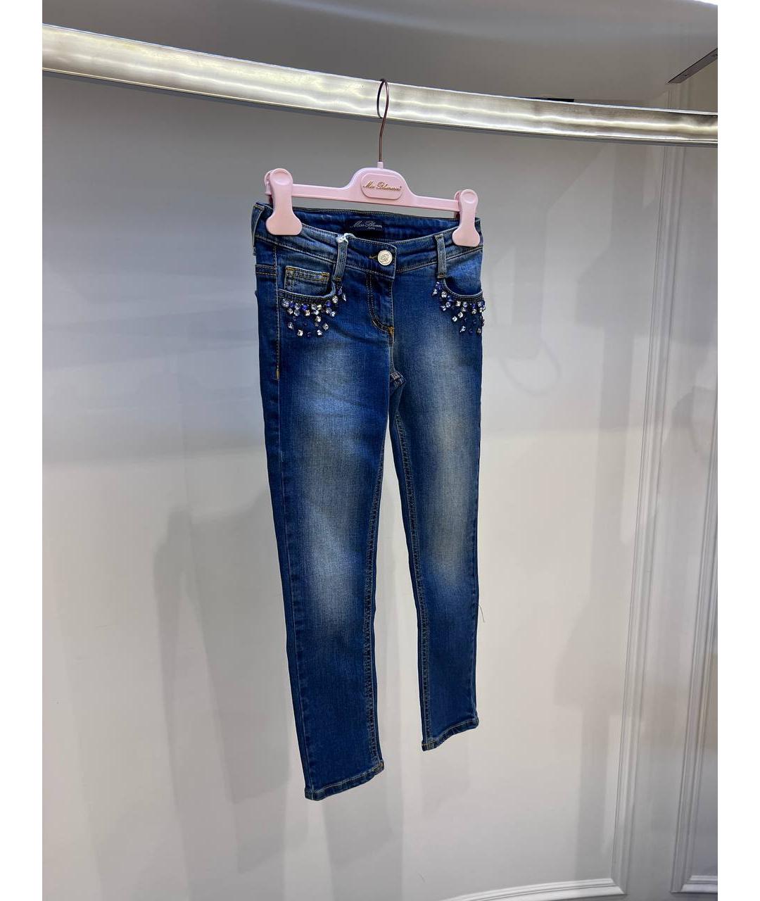 MISS BLUMARINE Синие деним детские джинсы, фото 2