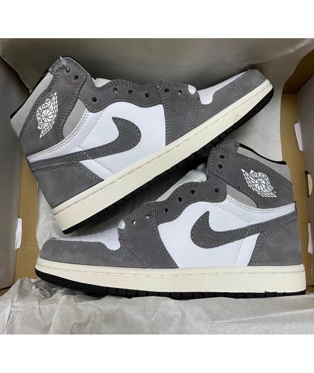 JORDAN Антрацитовые замшевые кроссовки, фото 2