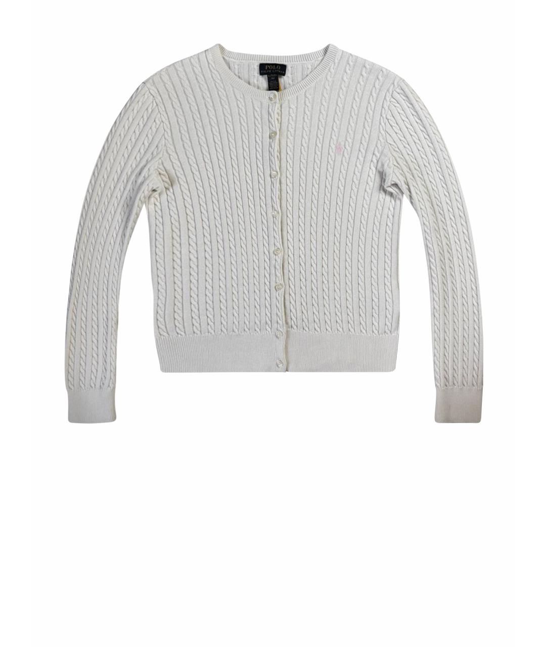 POLO RALPH LAUREN Белый хлопковый джемпер / свитер, фото 1