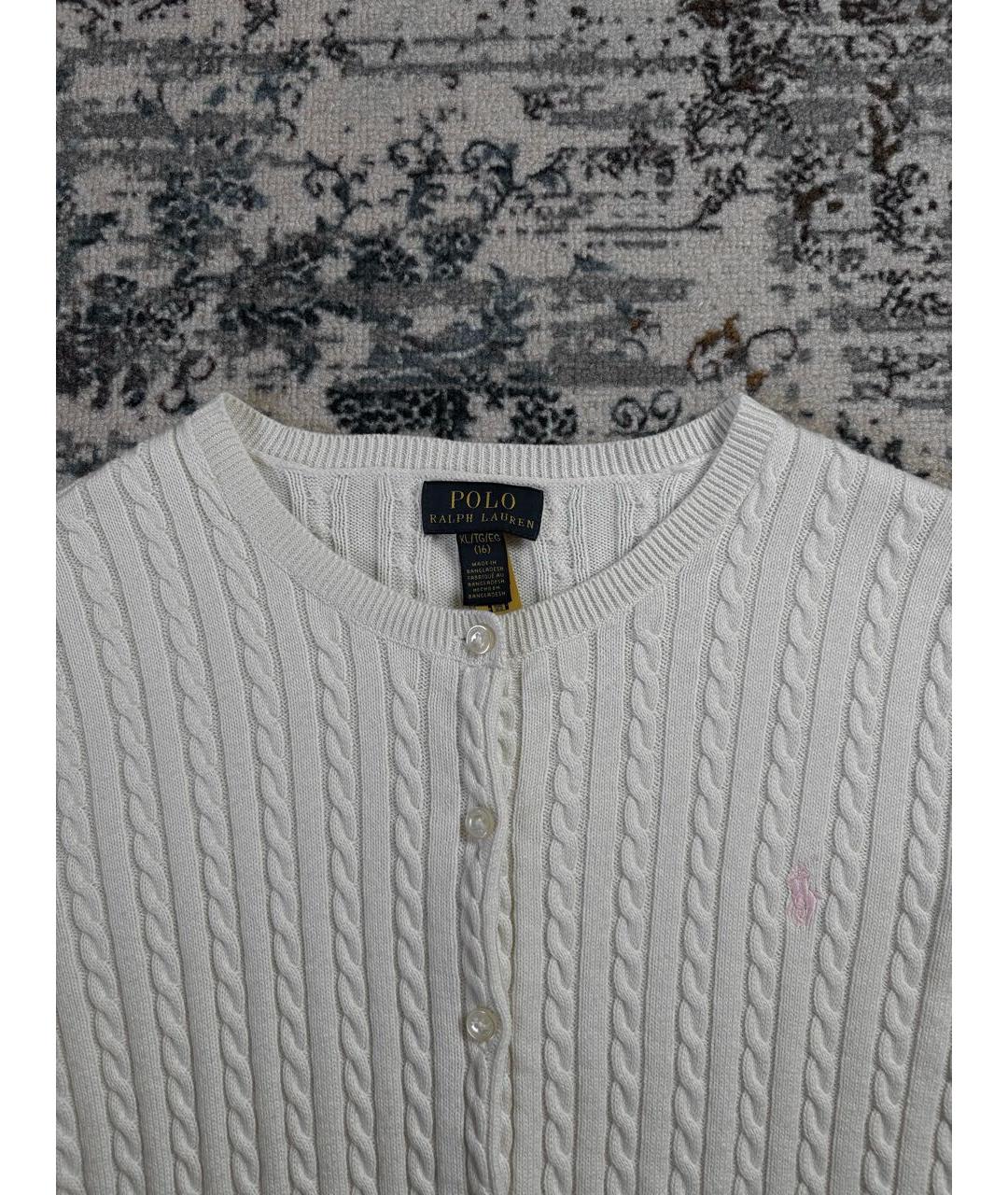 POLO RALPH LAUREN Белый хлопковый джемпер / свитер, фото 3