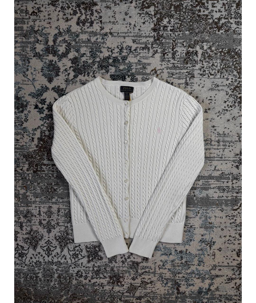 POLO RALPH LAUREN Белый хлопковый джемпер / свитер, фото 2
