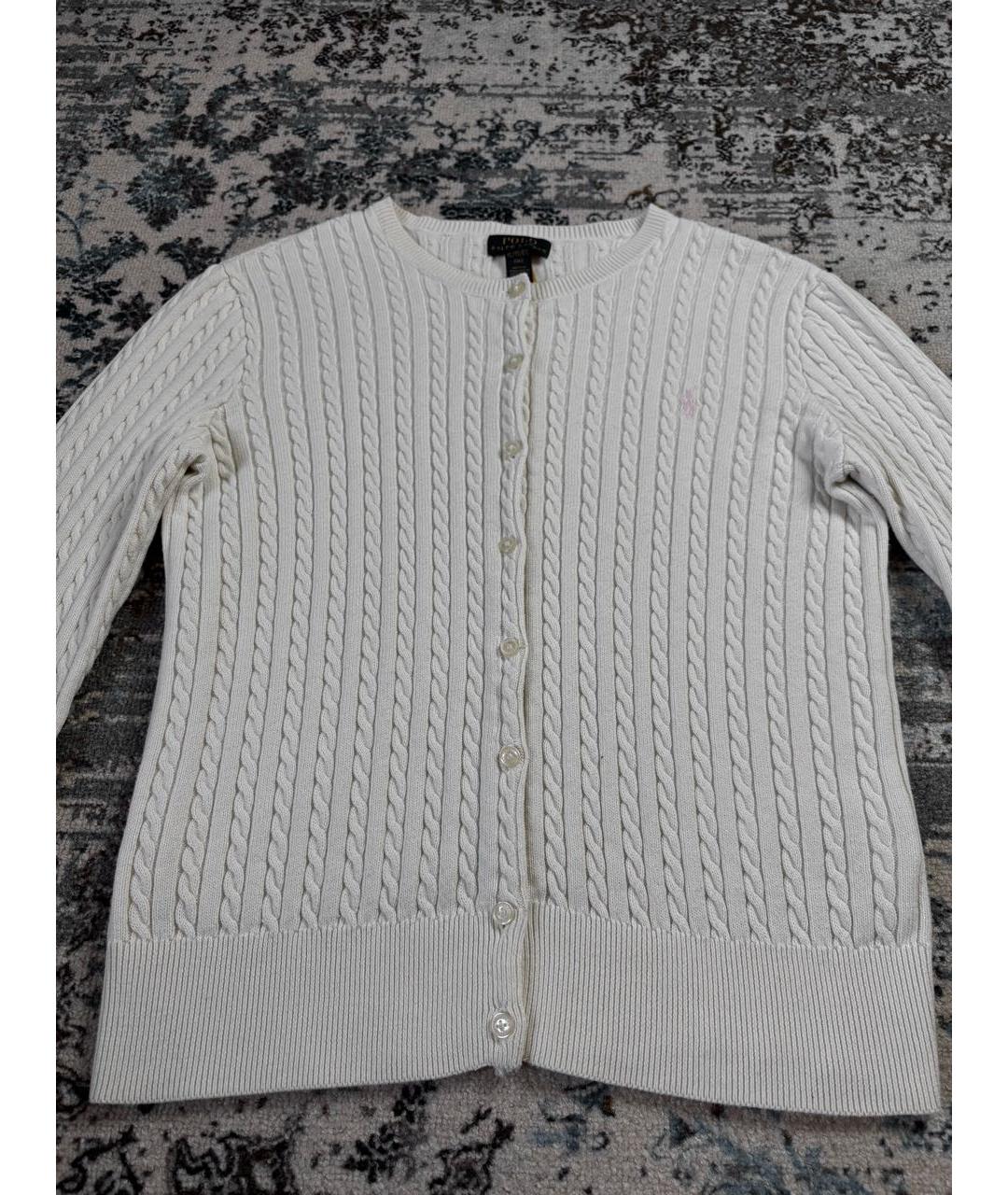 POLO RALPH LAUREN Белый хлопковый джемпер / свитер, фото 6