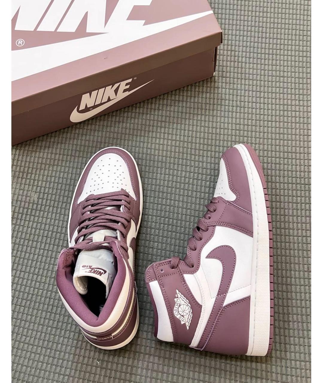 JORDAN Фиолетовые кожаные кроссовки, фото 2