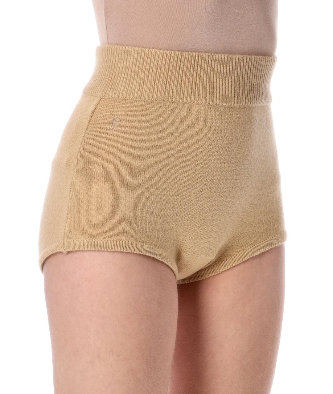 THE FRANKIE SHOP Бежевые шерстяные шорты, фото 3