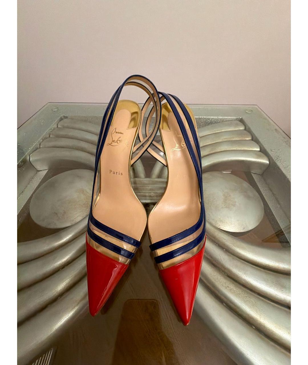 CHRISTIAN LOUBOUTIN Мульти босоножки из лакированной кожи, фото 2