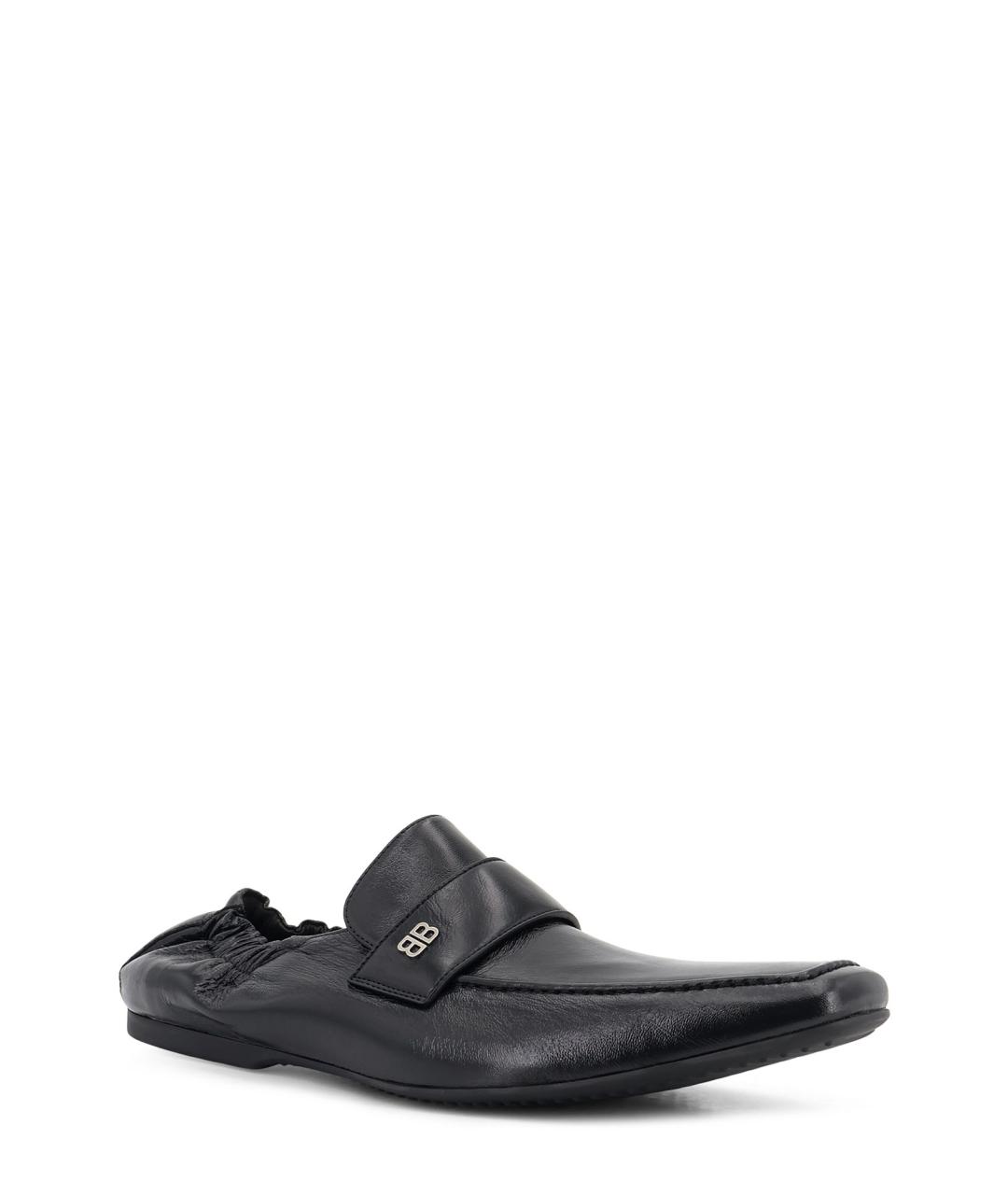 BALENCIAGA Черные кожаные лоферы, фото 2