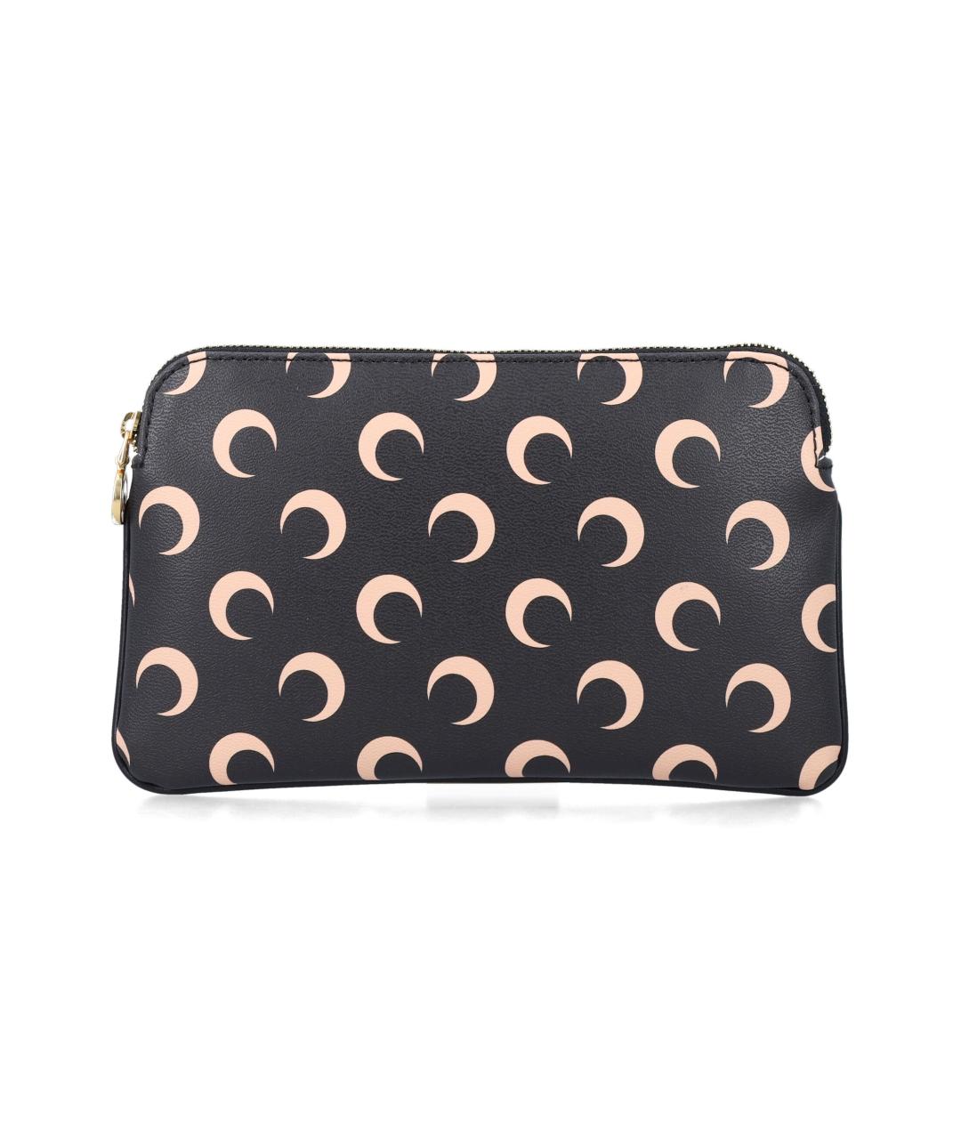 MARINE SERRE Черная косметичка из искусственной кожи, фото 1