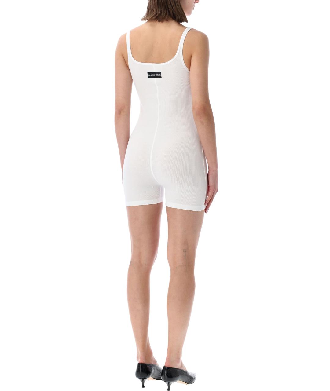 MARINE SERRE Белый хлопковый комбинезон, фото 2