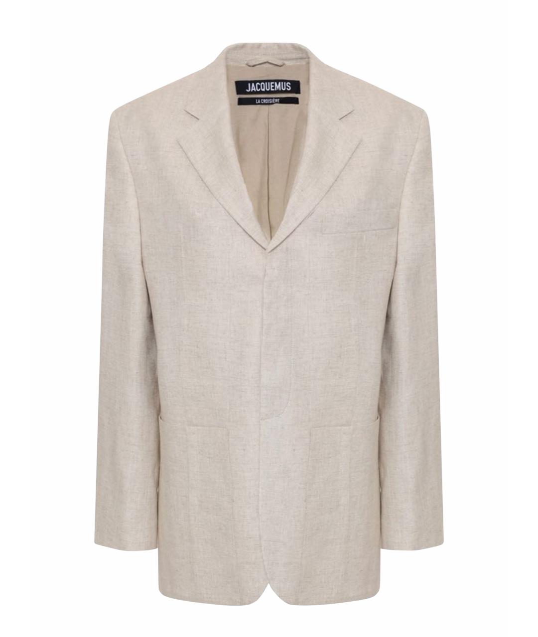 JACQUEMUS Бежевый жакет/пиджак, фото 1
