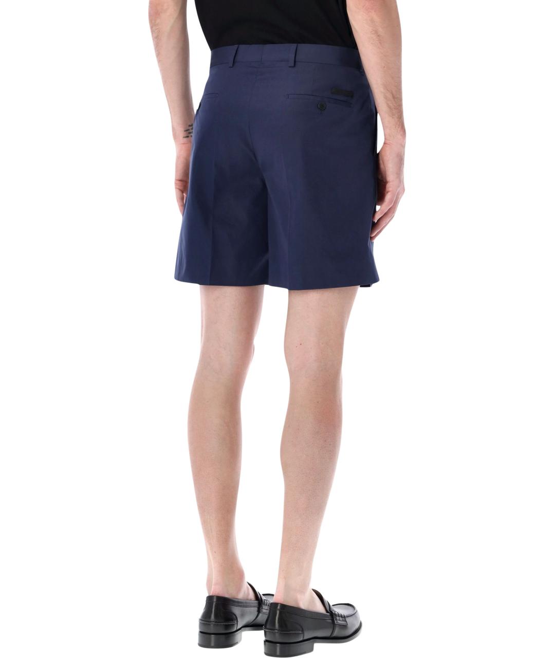 PRADA Синие хлопковые шорты, фото 2