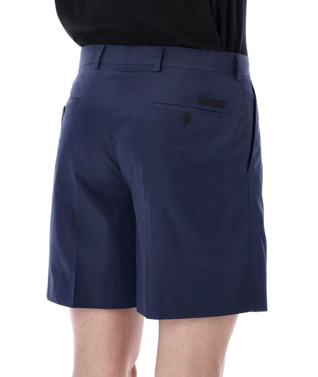 PRADA Синие хлопковые шорты, фото 3