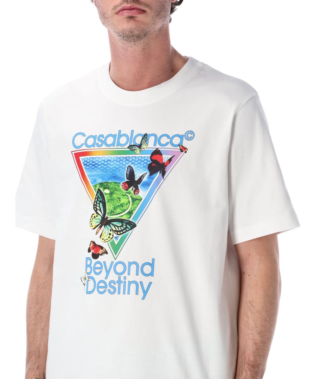 CASABLANCA Белая хлопковая футболка, фото 3