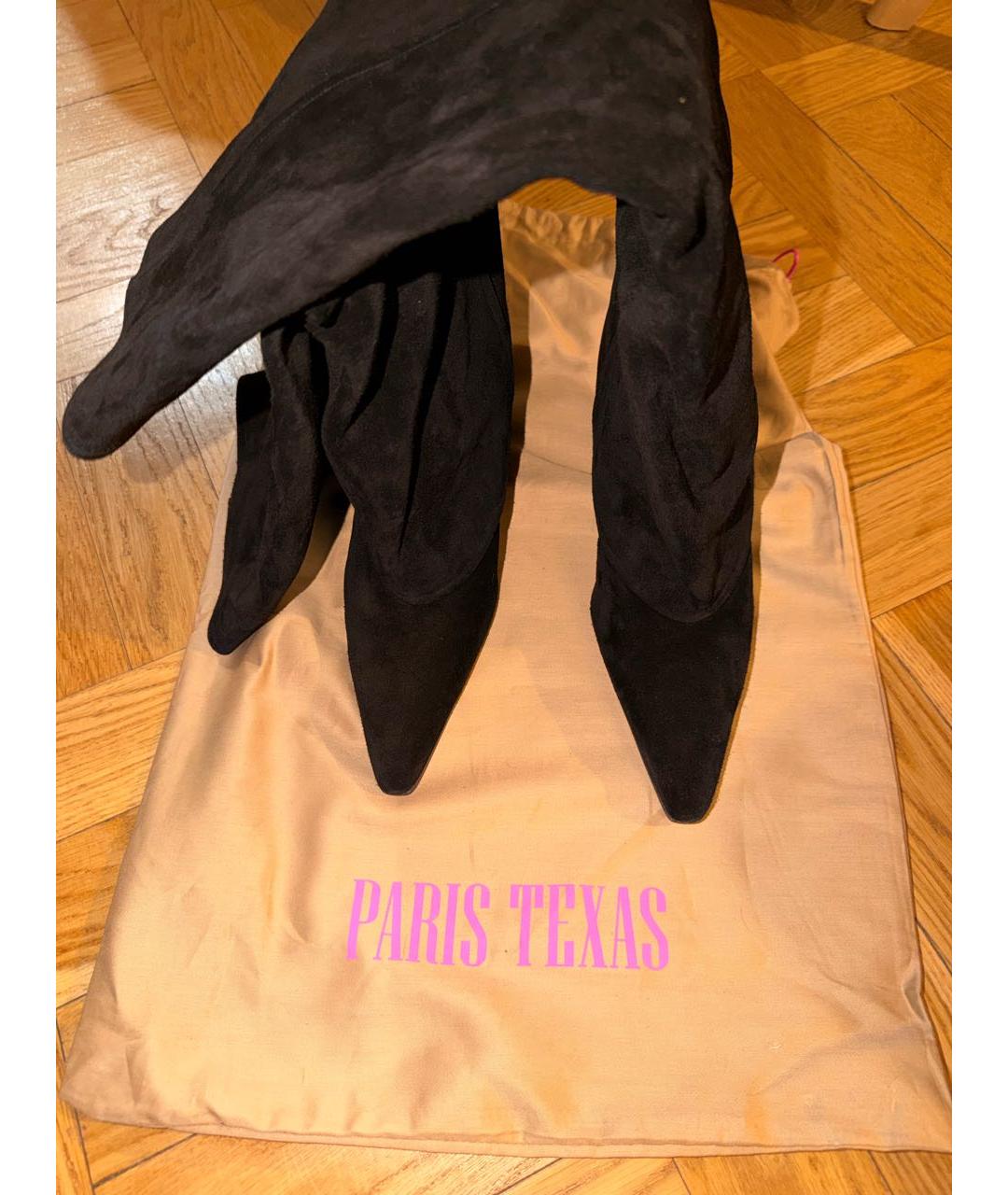 PARIS TEXAS Черные замшевые сапоги, фото 2