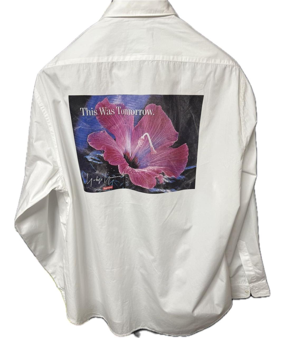 SUPREME Белая хлопковая классическая рубашка, фото 4