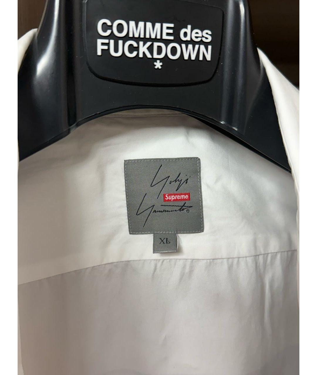 SUPREME Белая хлопковая классическая рубашка, фото 3