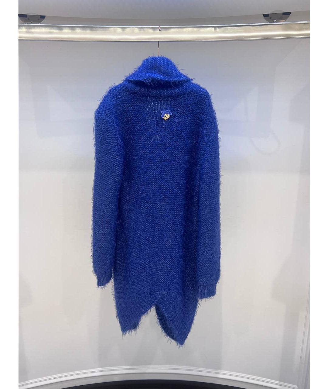 MISS BLUMARINE Синий шерстяной жакет / жилет, фото 3