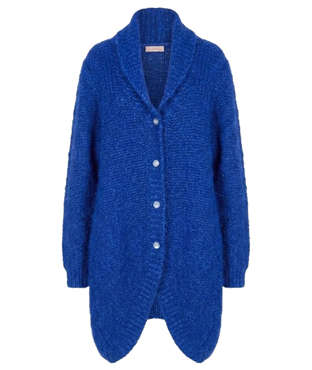 MISS BLUMARINE Синий шерстяной жакет / жилет, фото 1