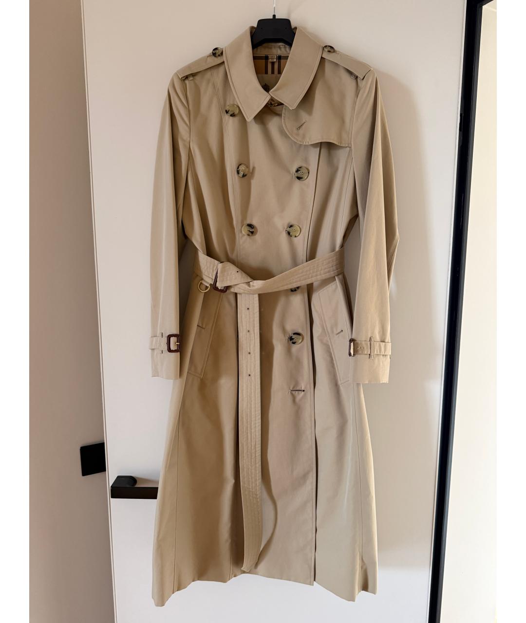 BURBERRY Бежевый хлопковый тренч/плащ, фото 6