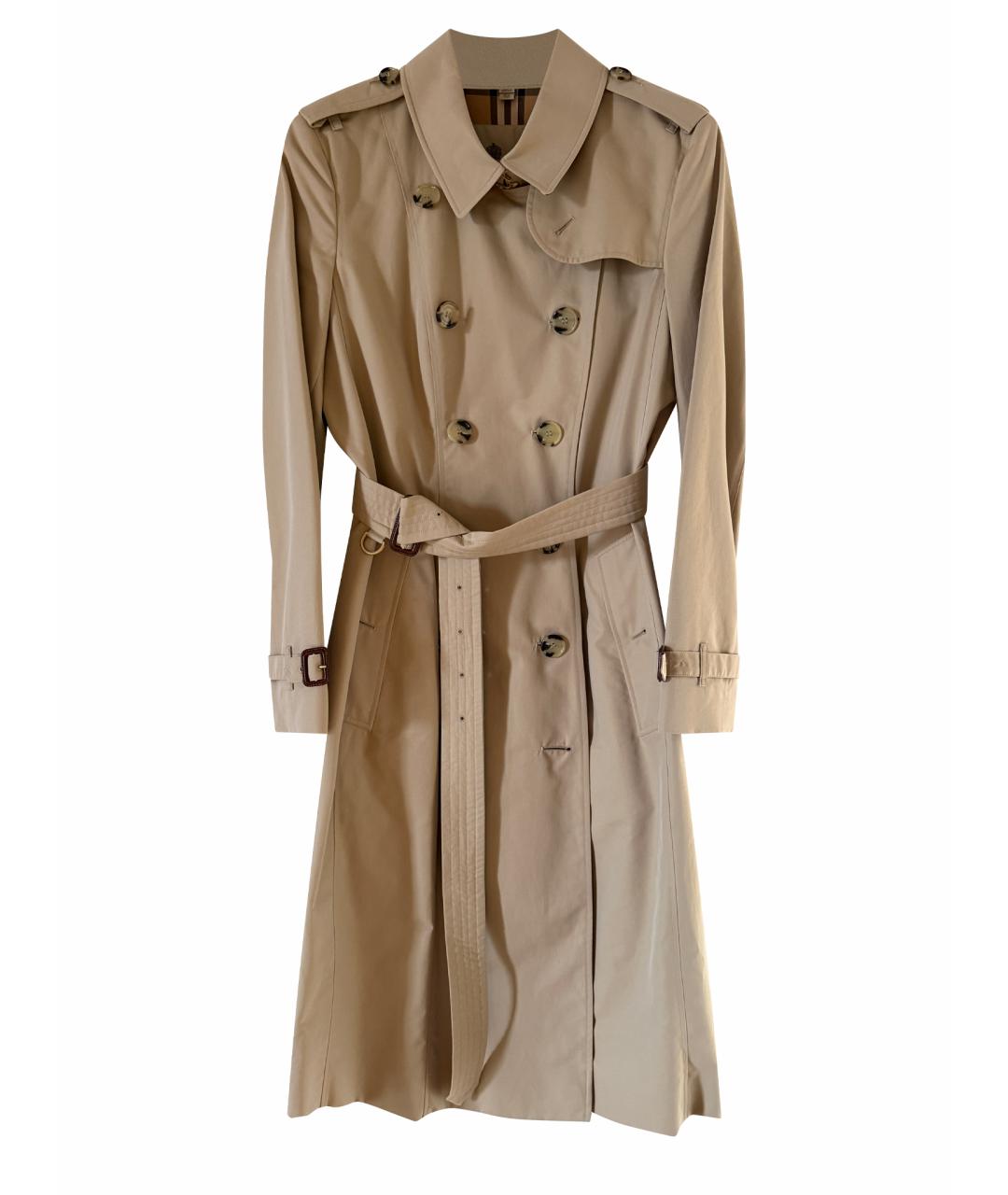 BURBERRY Бежевый хлопковый тренч/плащ, фото 1