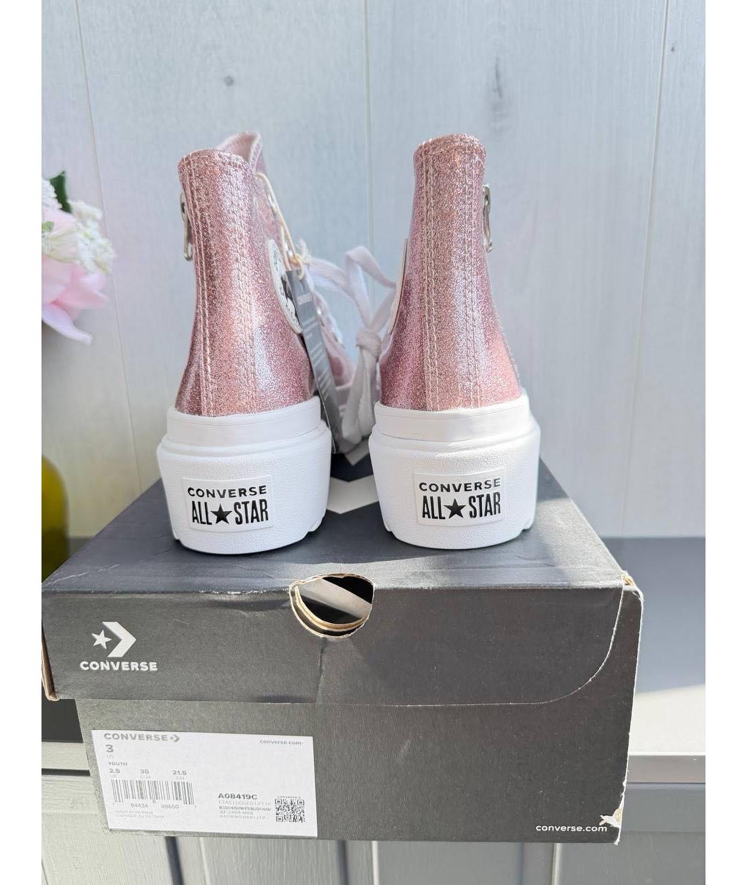 CONVERSE Розовые текстильные кеды, фото 4