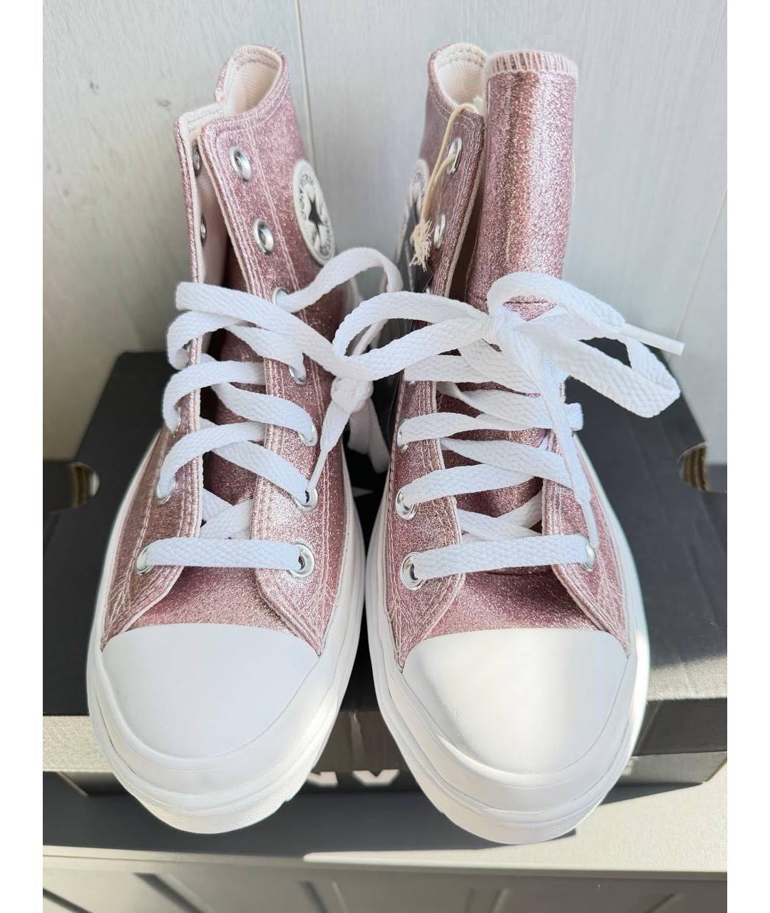 CONVERSE Розовые текстильные кеды, фото 2