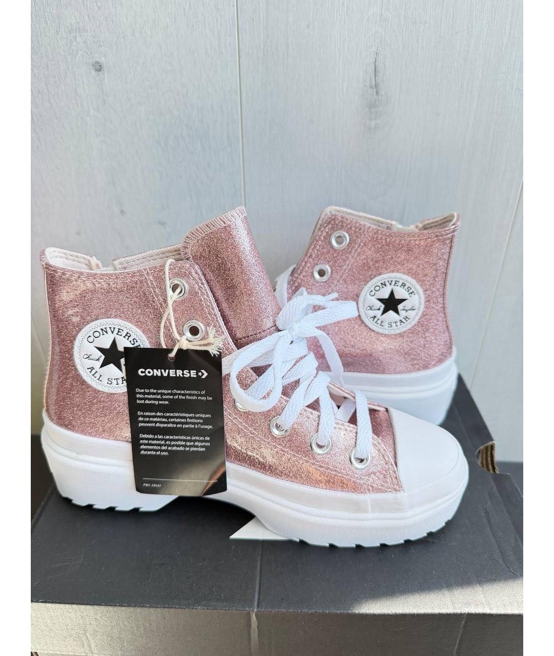 CONVERSE Розовые текстильные кеды, фото 3