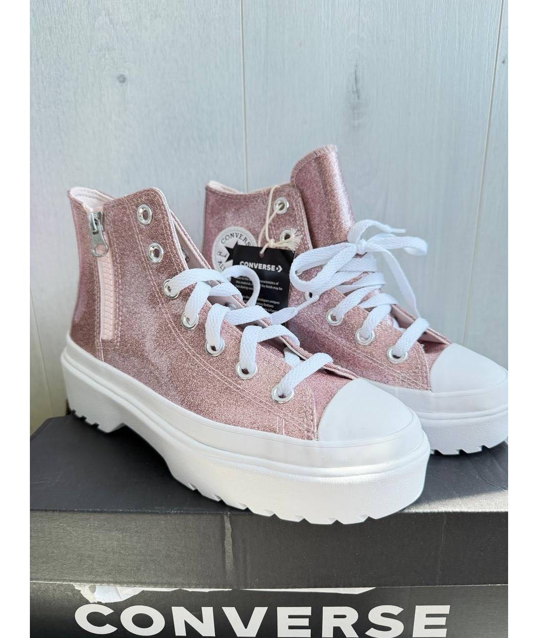 CONVERSE Розовые текстильные кеды, фото 6