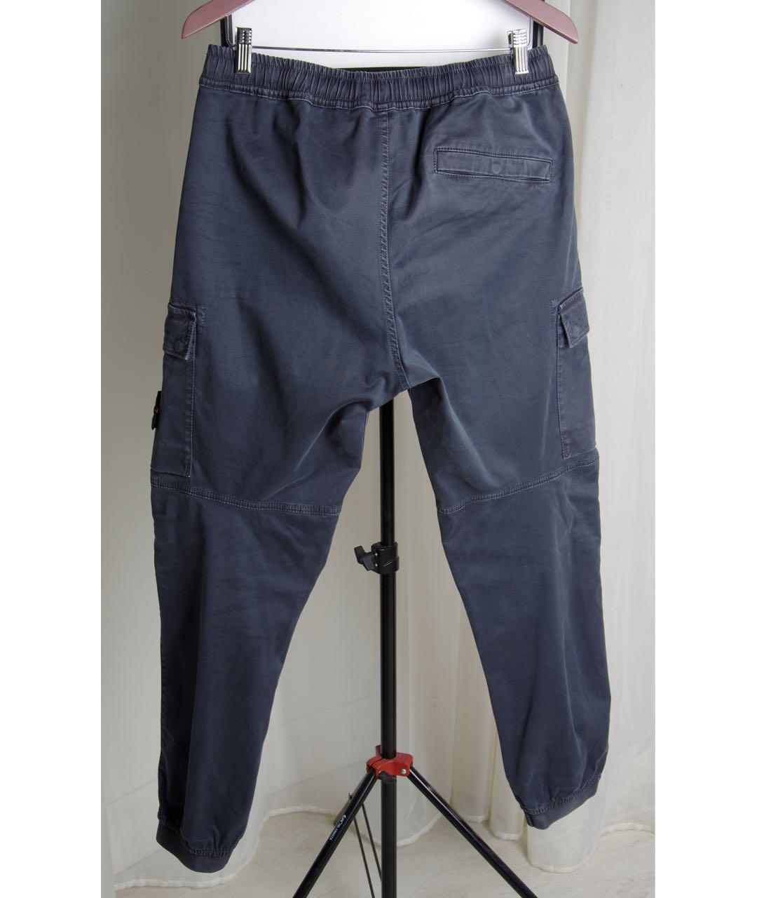 STONE ISLAND Антрацитовые хлопковые повседневные брюки, фото 3