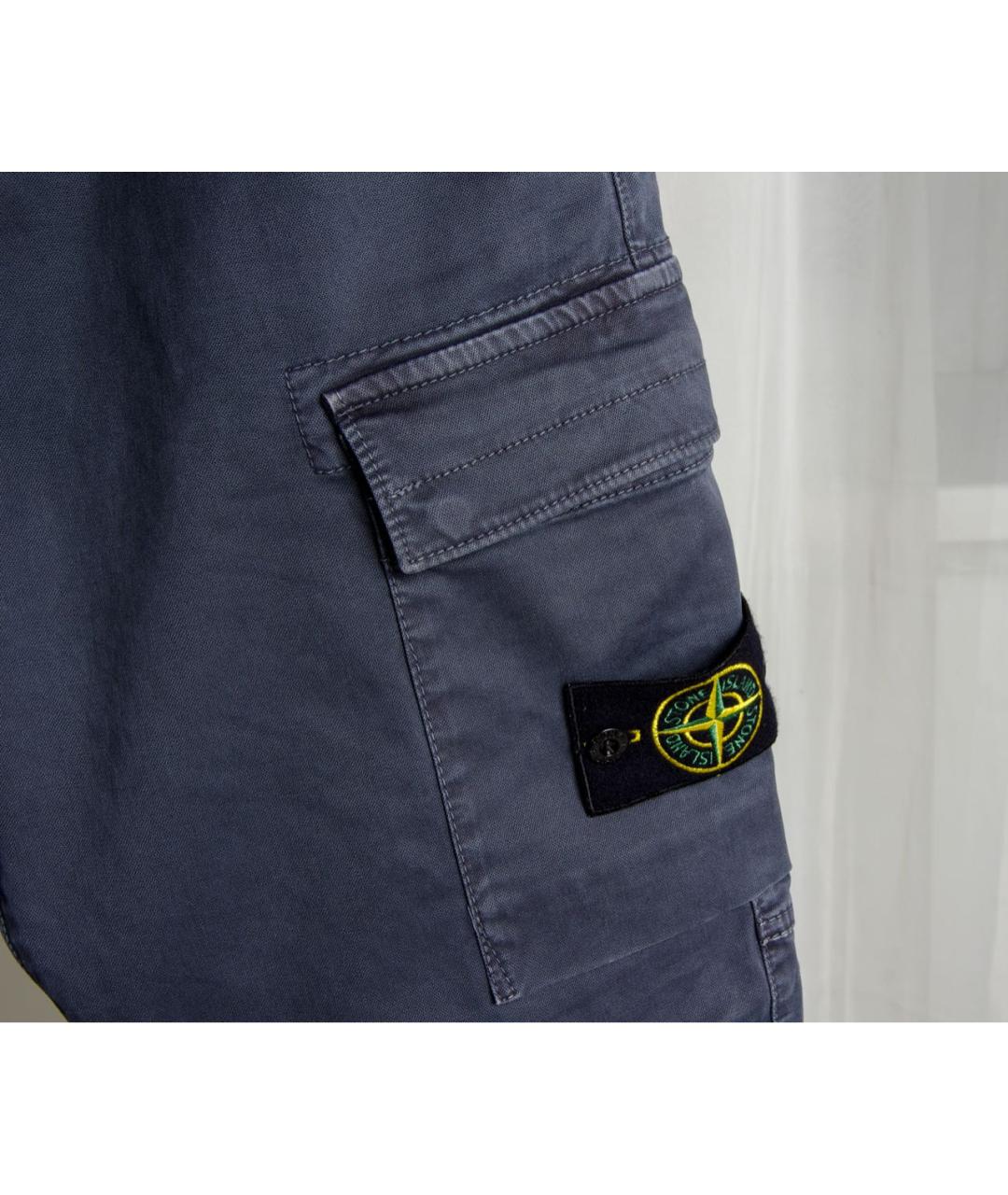 STONE ISLAND Антрацитовые хлопковые повседневные брюки, фото 4