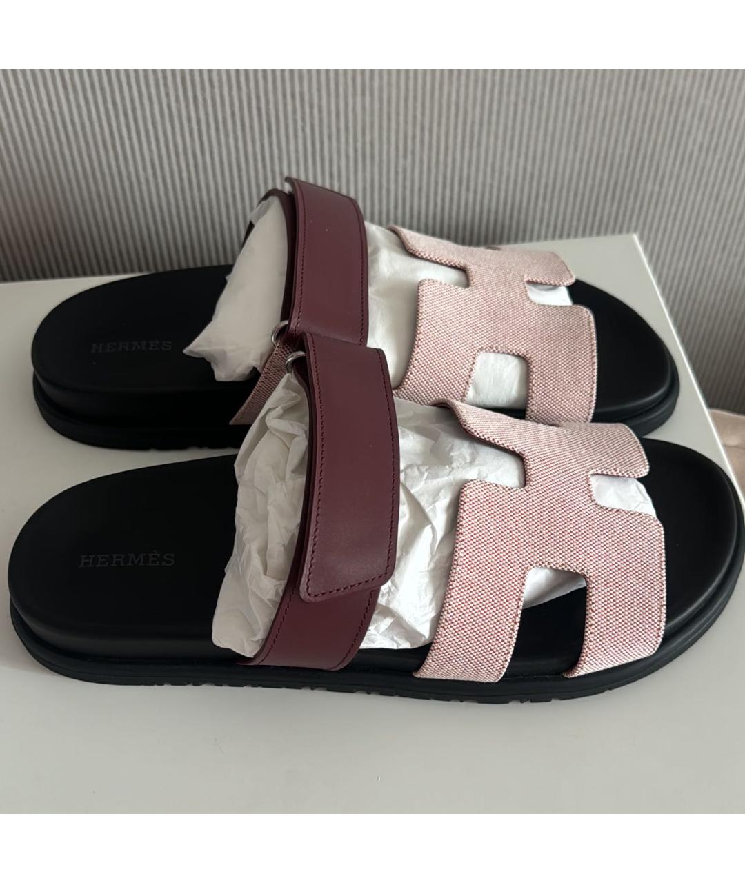 HERMES Розовые сандалии, фото 4