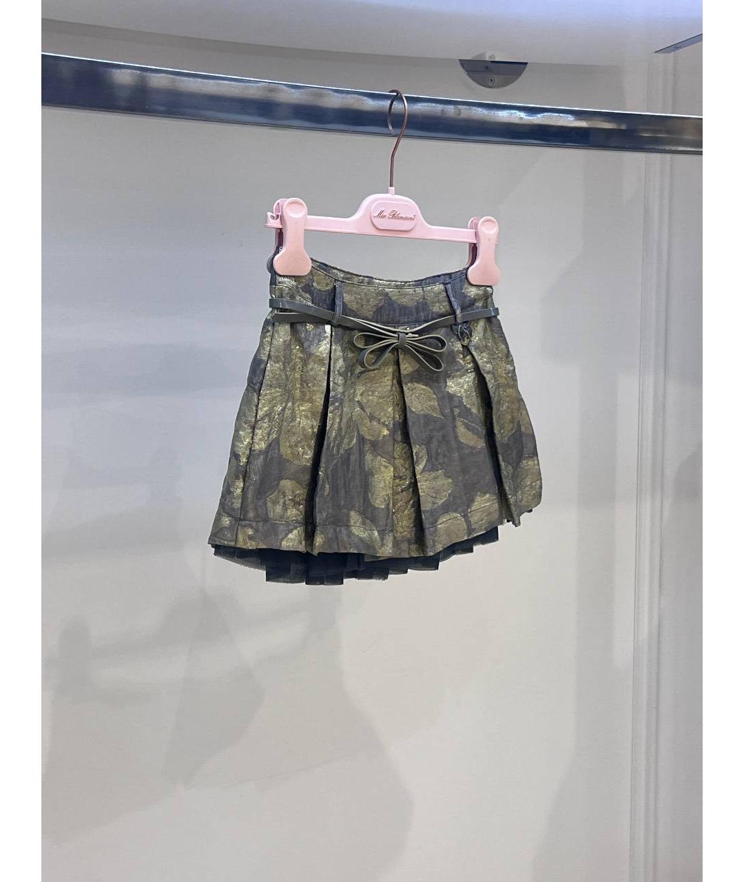 MISS BLUMARINE Мульти синтетическая юбка, фото 2