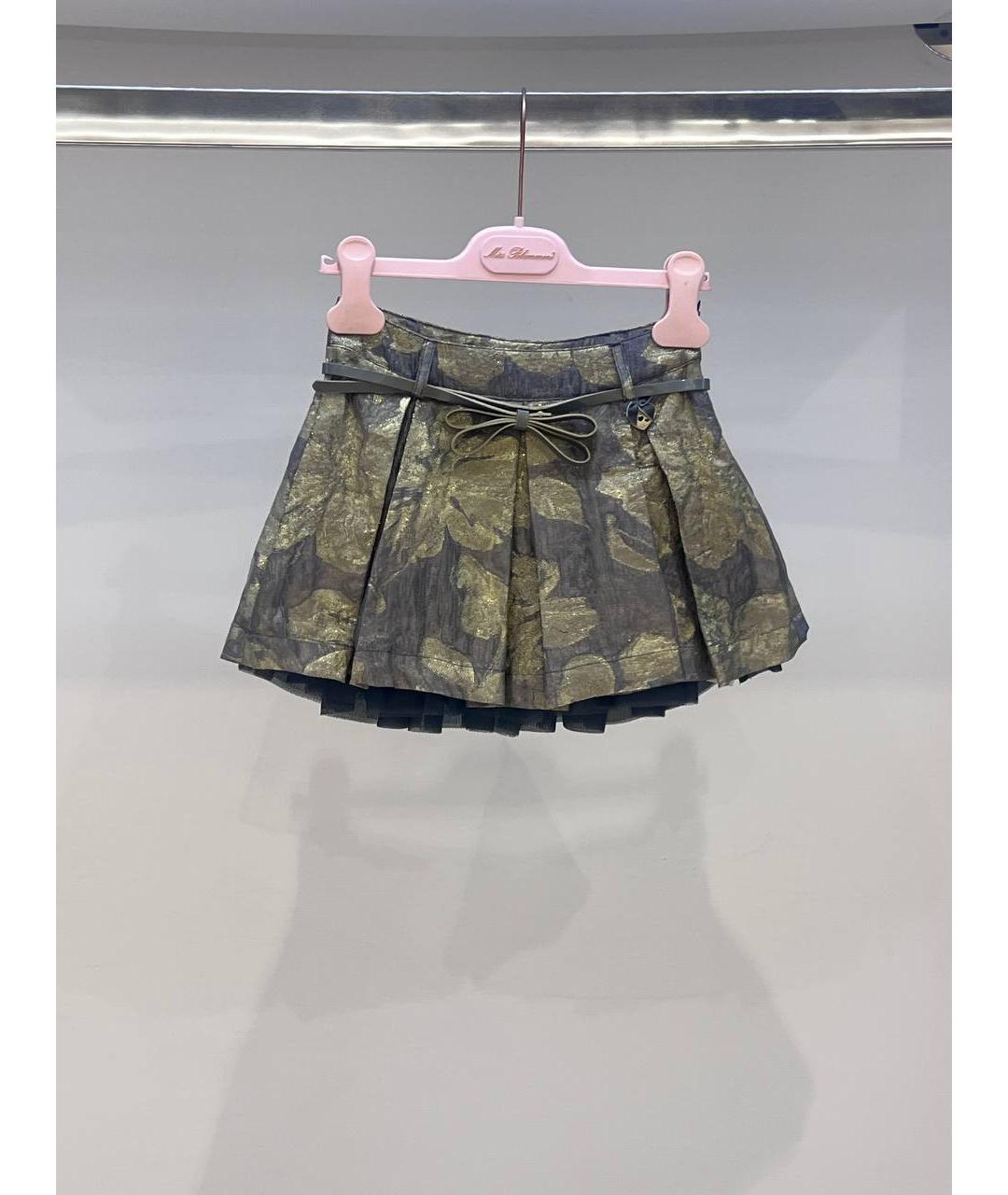 MISS BLUMARINE Мульти синтетическая юбка, фото 4