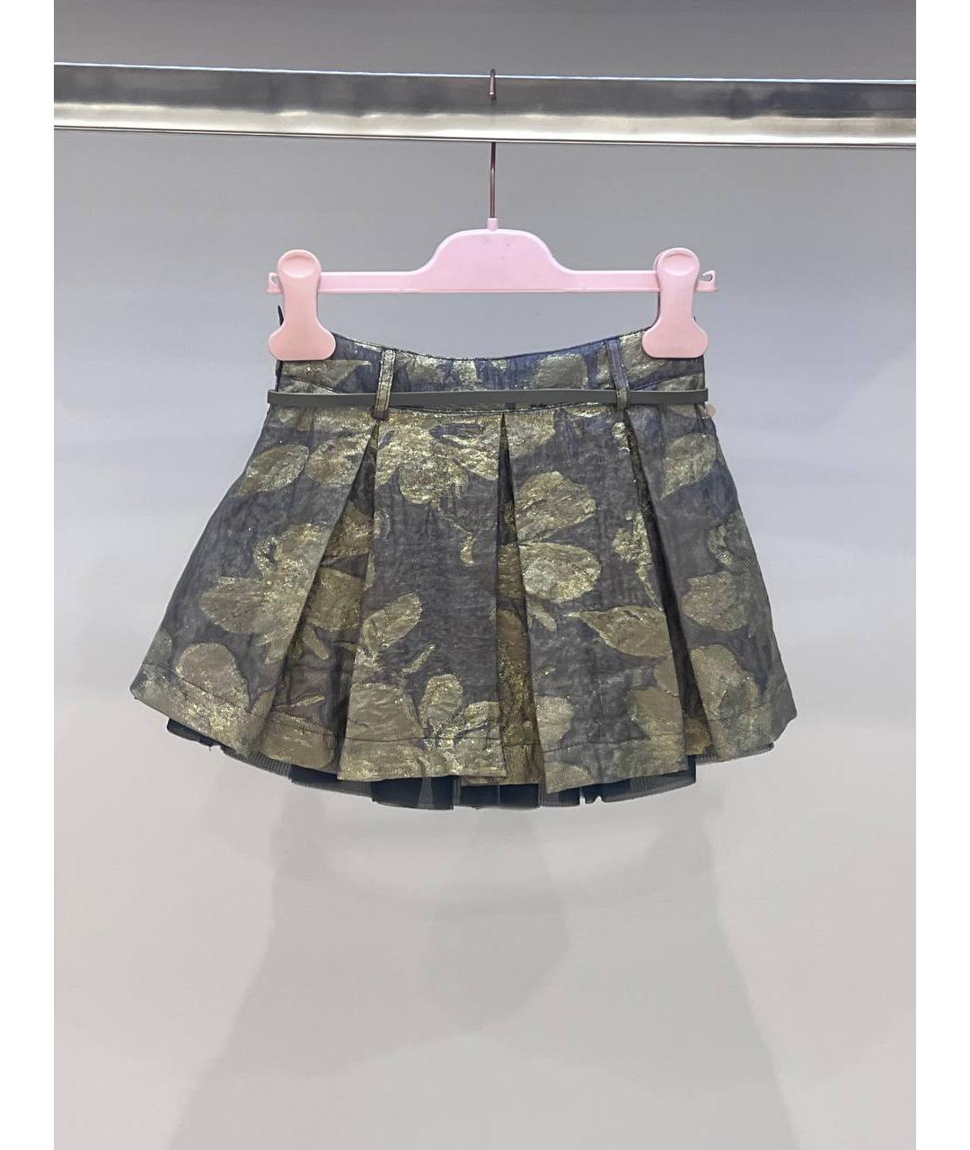 MISS BLUMARINE Мульти синтетическая юбка, фото 3