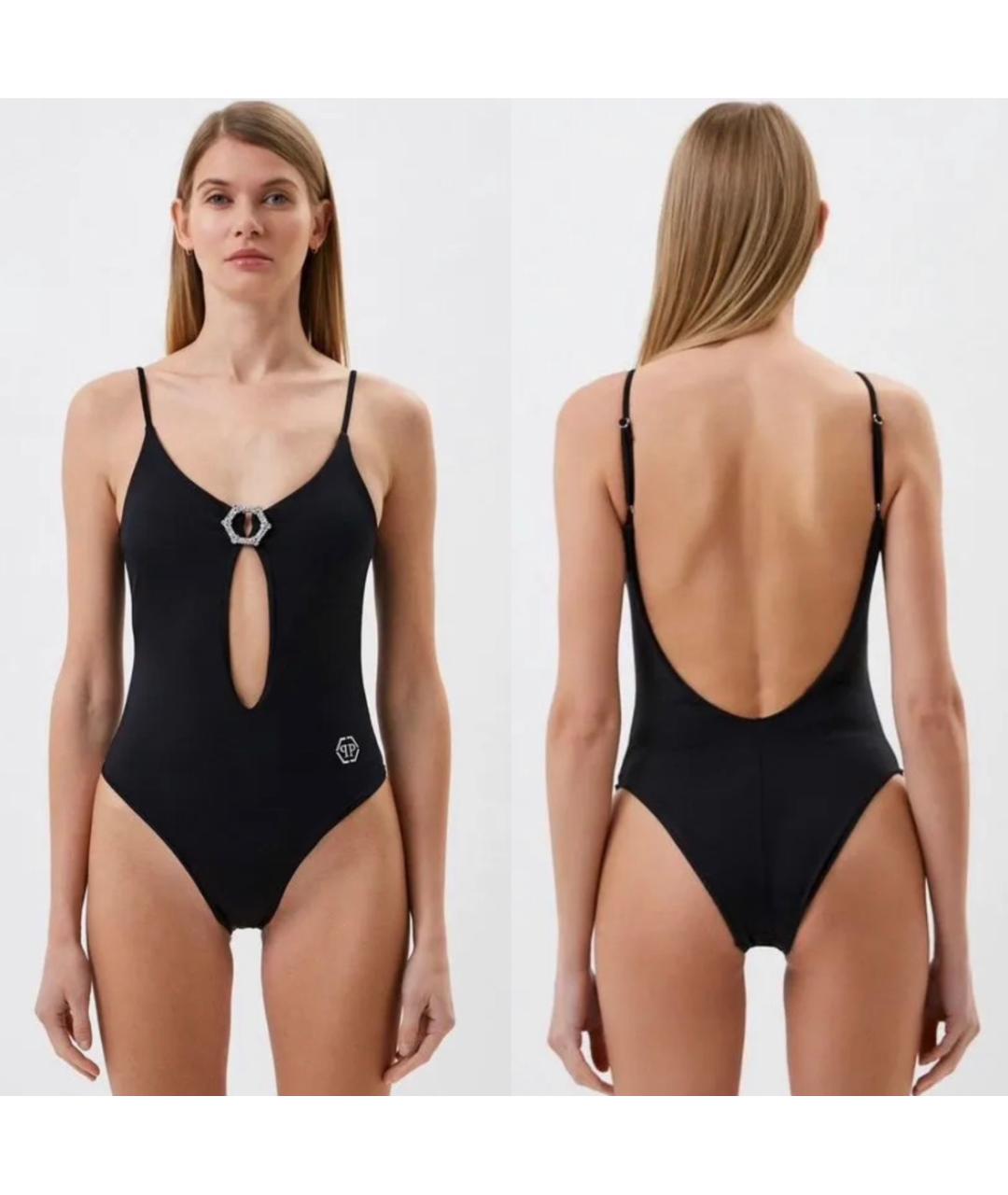 PHILIPP PLEIN Черный полиэстеровый купальник, фото 8