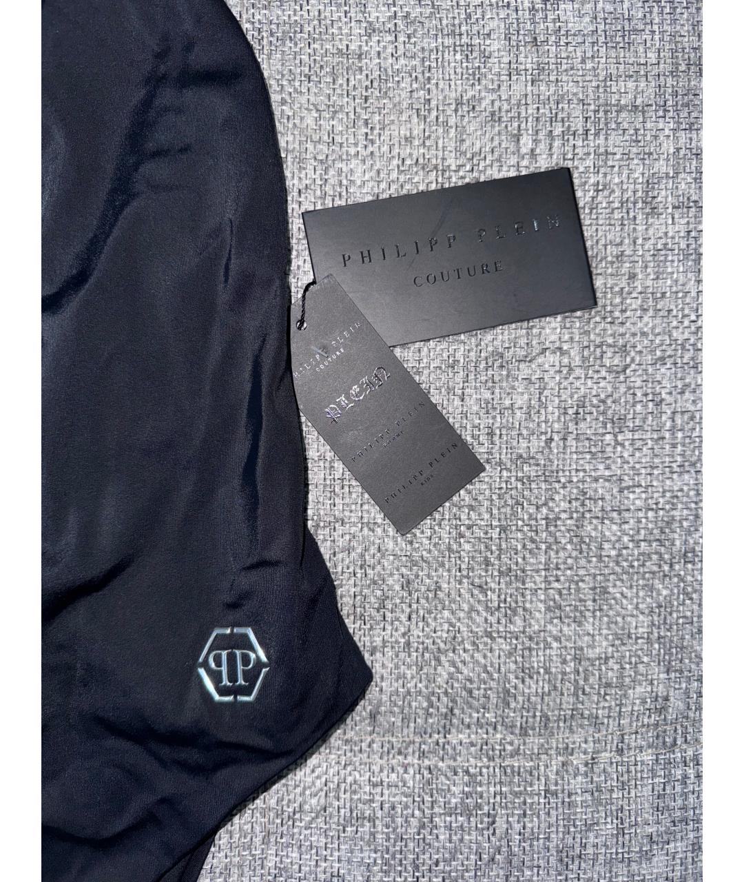 PHILIPP PLEIN Черный полиэстеровый купальник, фото 4