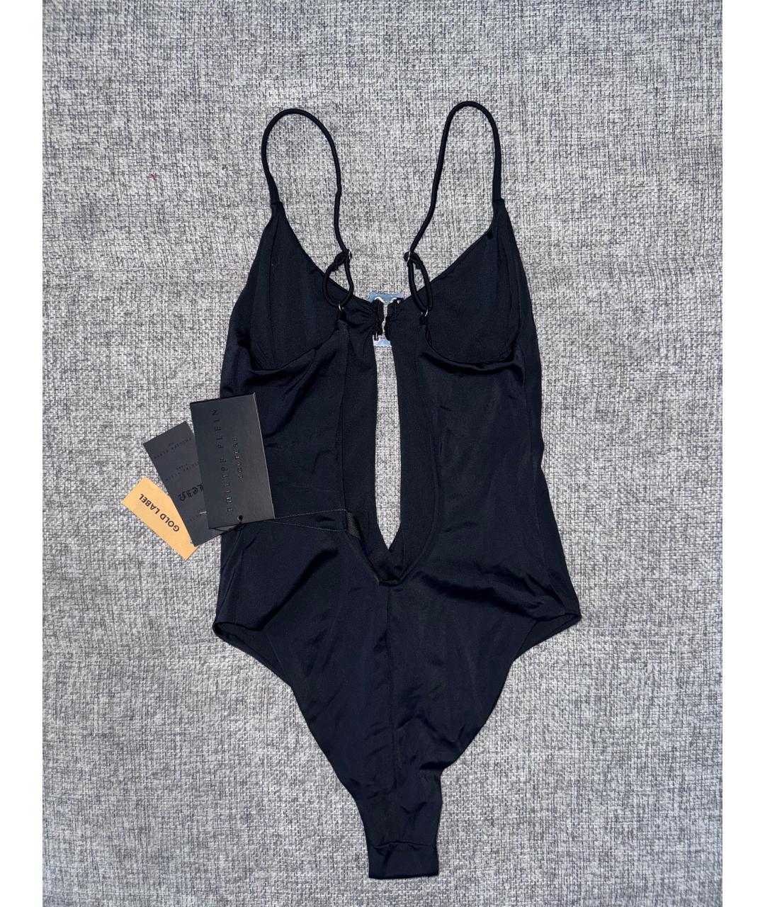 PHILIPP PLEIN Черный полиэстеровый купальник, фото 3