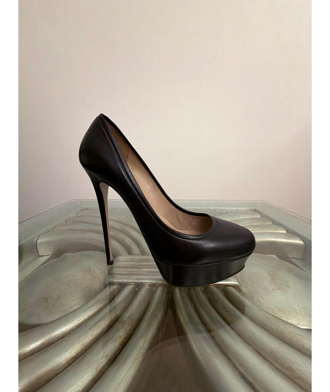 VALENTINO Черные кожаные туфли, фото 5