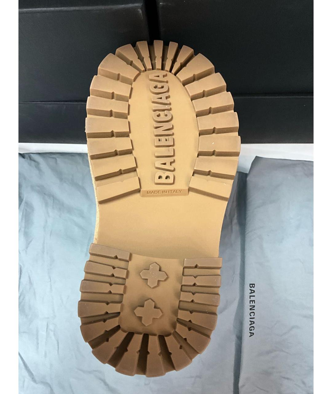 BALENCIAGA Коричневые замшевые сапоги, фото 5