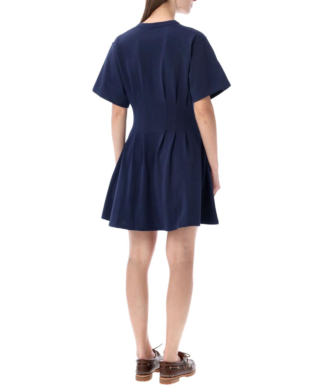 POLO RALPH LAUREN Темно-синее хлопковое платье, фото 2